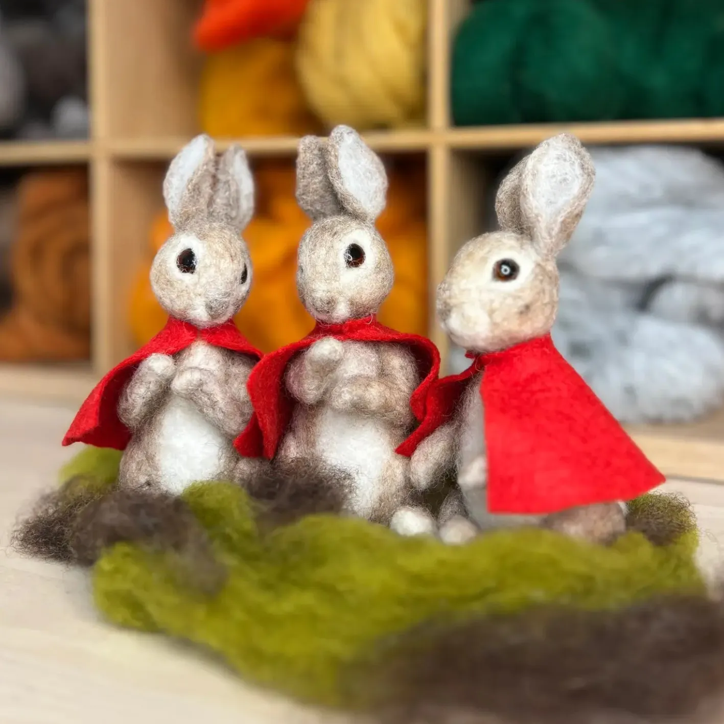 The Crafty Kit Co. Flopsy Mopsy & Cotton-tail Needle Felting Craft Kit