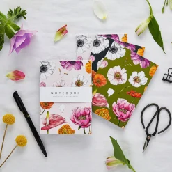 Catherine Lewis Floral Brights - Set of 3 A6 Notebooks