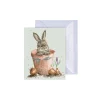 Wrendale Designs 'Flower Pot Bunny' Rabbit Enclosure Card