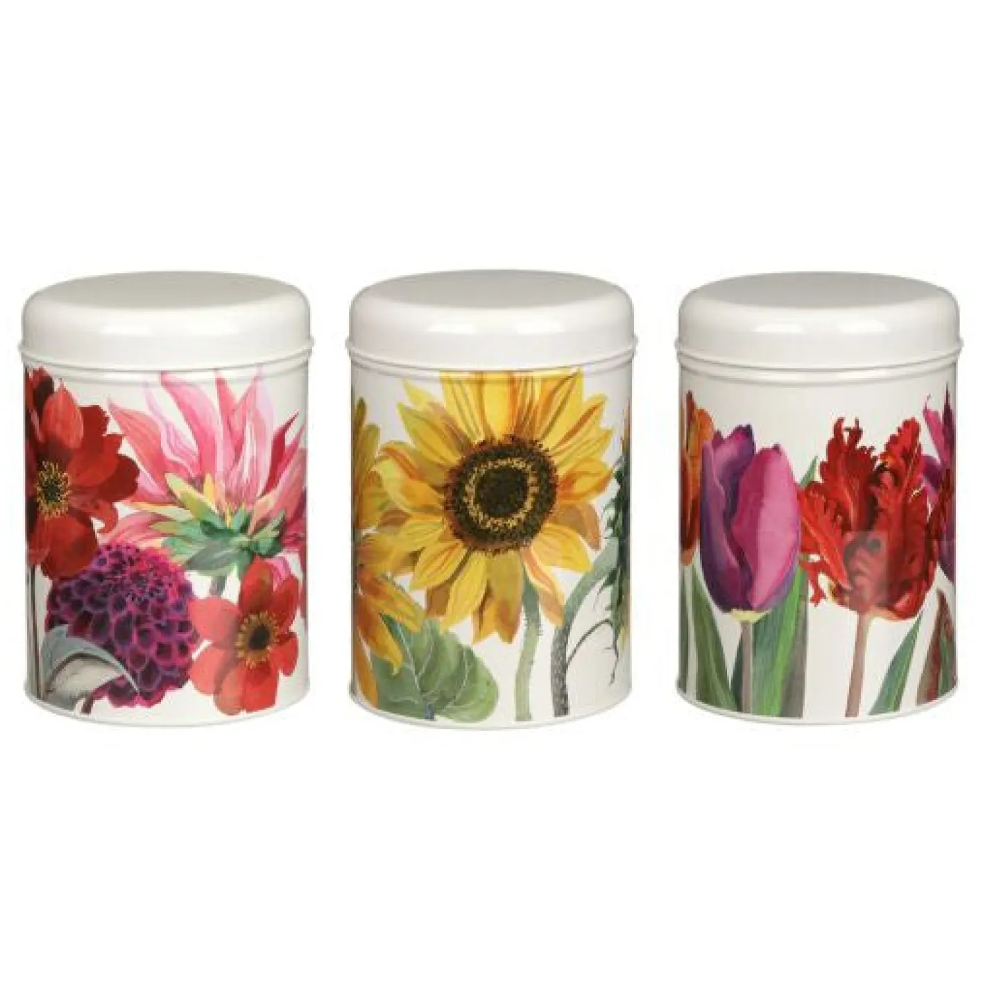 Emma Bridgewater Flowers Set of 3 Round Caddies