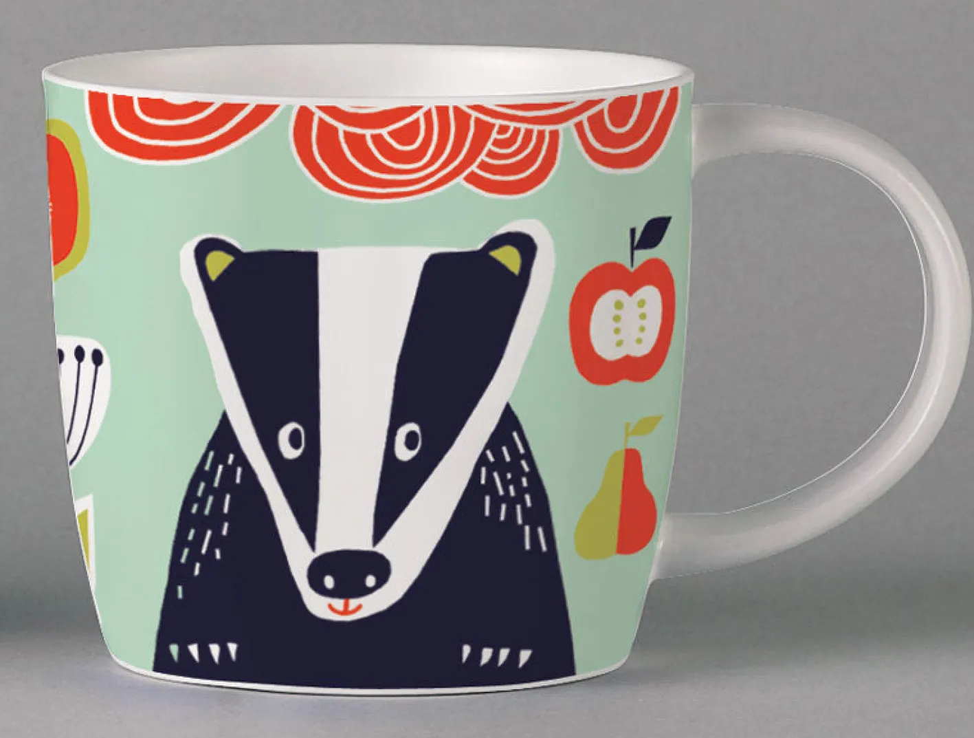Repeat Repeat Folkland Badger Mug - Blue