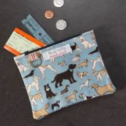 Poppy Treffry Four Legged Friends Flat Zip Purse with Keyring