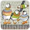 Emma Ball Four Woolly Puffins Coaster