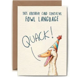 Bewilderbeest Fowl Language Birthday Card