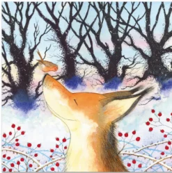 Emma Ball Fox and Robin Pack of 6 Christmas Cards