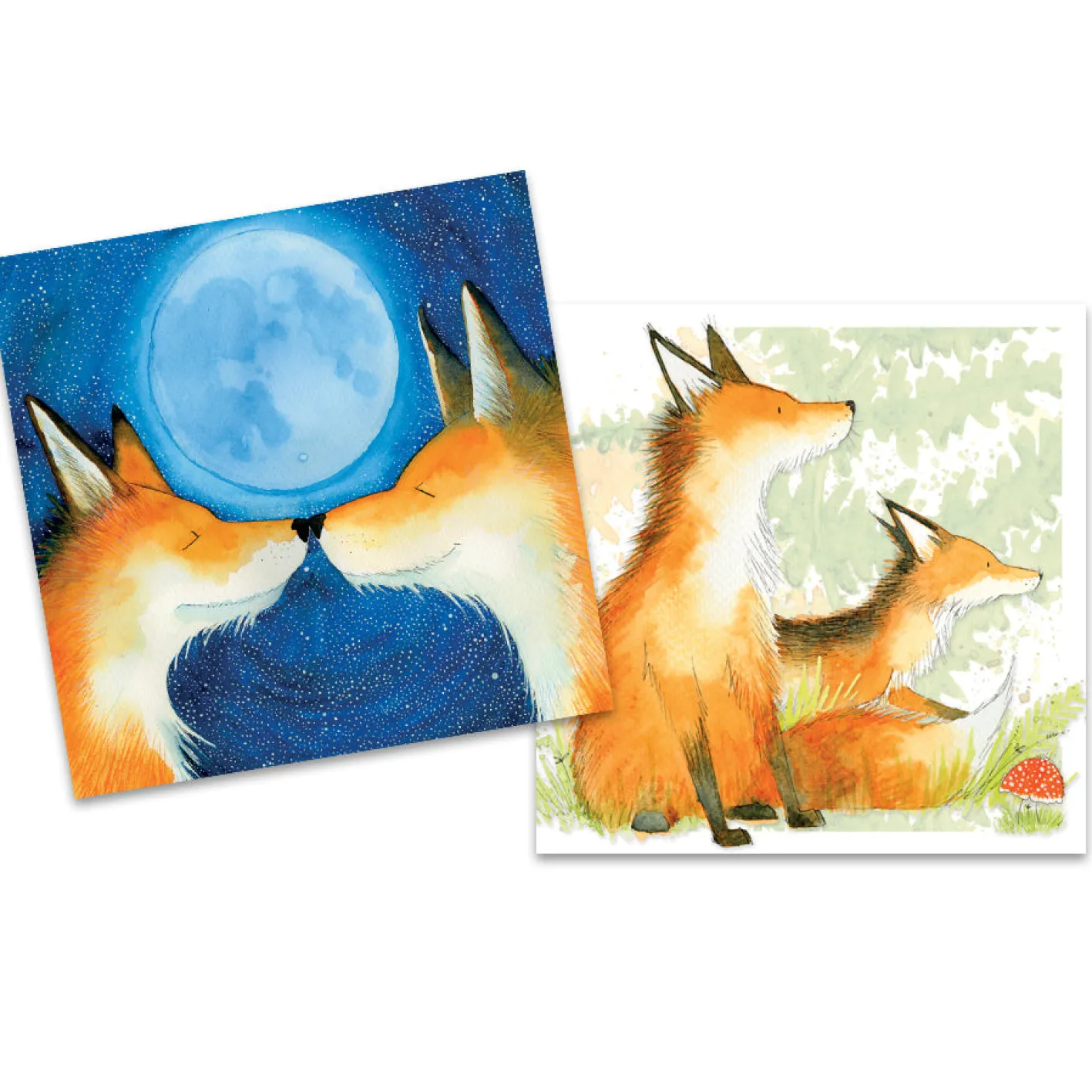 Emma Ball Foxes Pack of 10 Mini Notecards