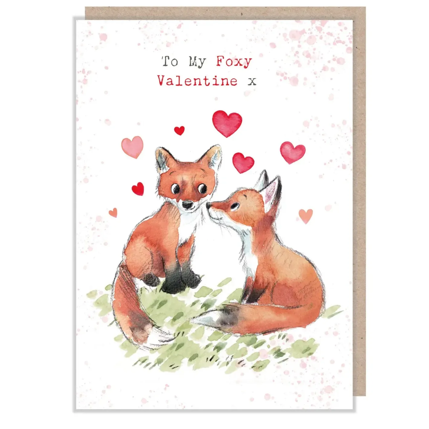 Paper Shed Design Foxes "To My Foxy Valentine" Greetings Card