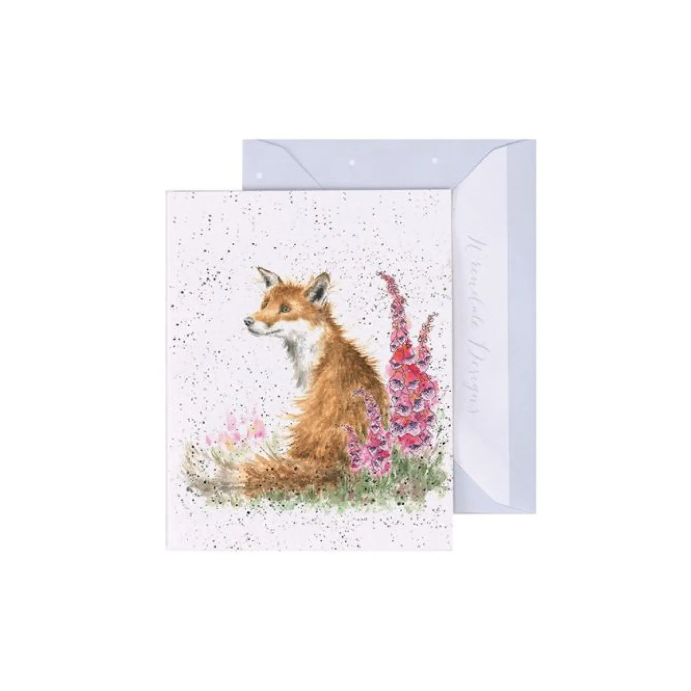 Wrendale Designs 'Foxgloves' Fox Gift Enclosure Card