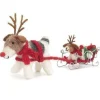 Amica Felt Fox Terriers with Presents on Sleigh Felt Decoration
