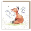 Paper Shed Design Fox with Bluebells and Bees Greetings Card