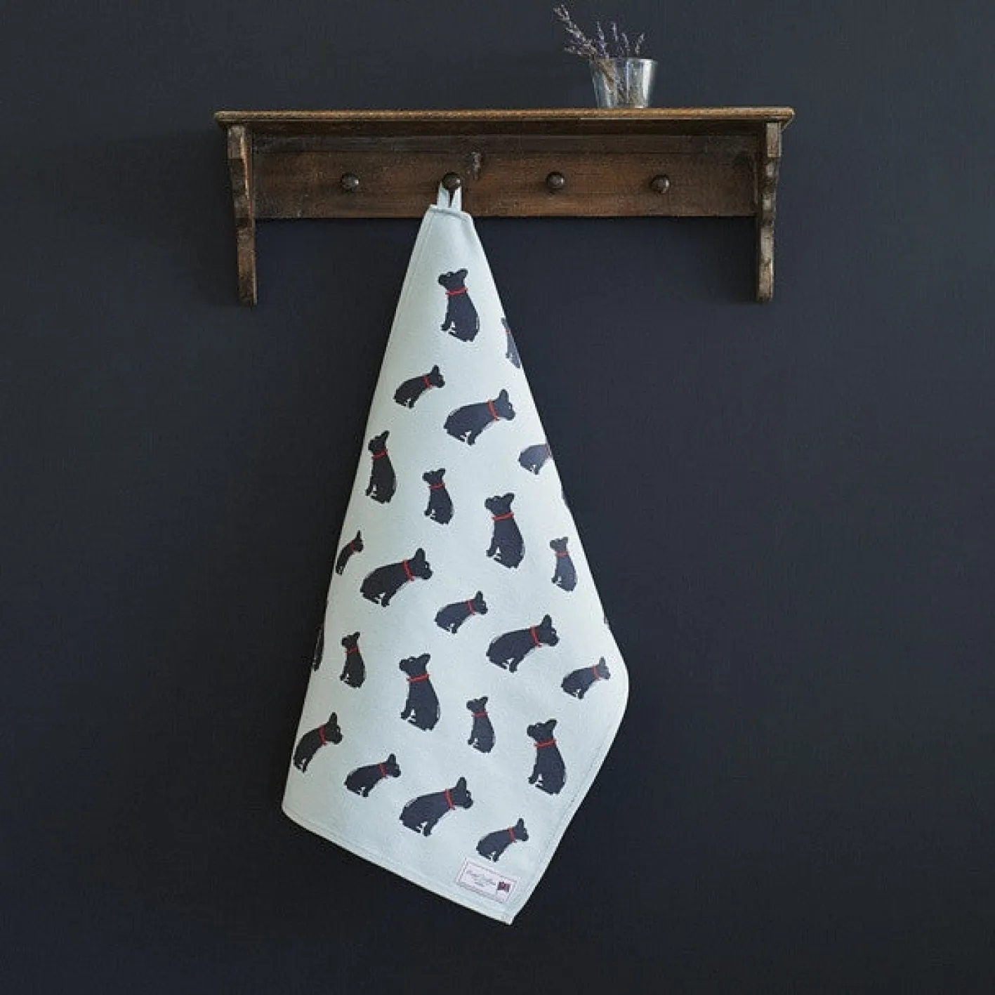 Sweet William French Bulldog Tea Towel