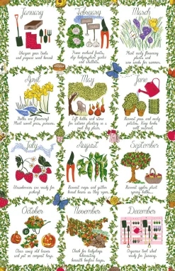 Ulster Weavers Gardener's Calendar Tea Towel