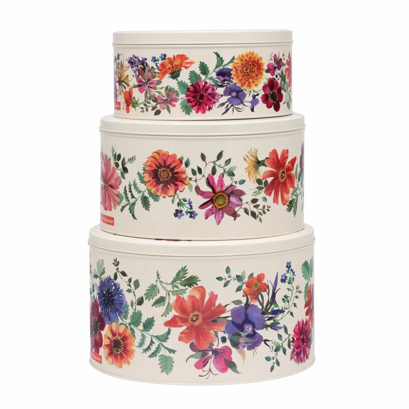 Emma Bridgewater Garden Flowers Set of 3 Round Cake Tins