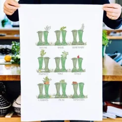This Is Nessie Garden Lover Welly Boot Tea Towel by