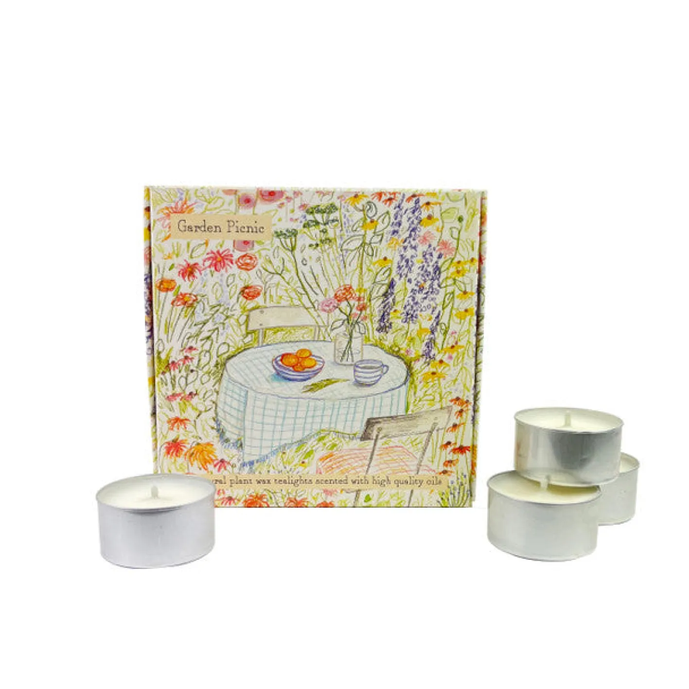 Heaven Scent Garden Picnic- Lime, Basil & Mandarin Box of 9 Tealights