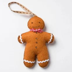 Corinne Lapierre Gingerbread Man Wool Mix Felt Craft Mini Kit