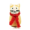 Amica Felt Ginger Cat with Scarf Felt Decoration