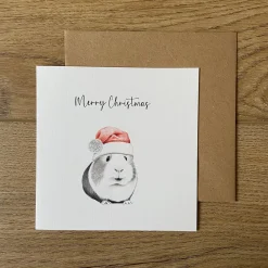 Katherine Sheard Designs Ginny Guinea Pig Christmas Greetings Card