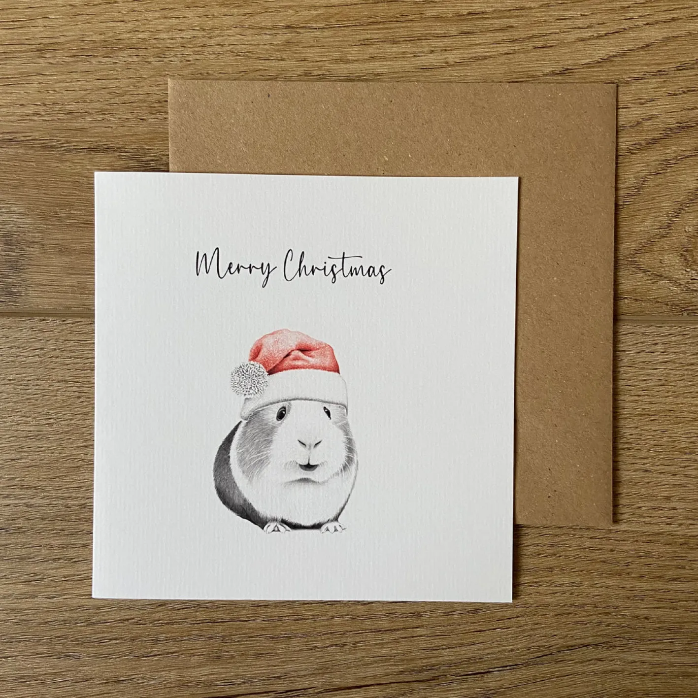 Katherine Sheard Designs Ginny Guinea Pig Christmas Greetings Card