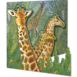 Emma Ball Giraffe Die-Cut Greetings Card