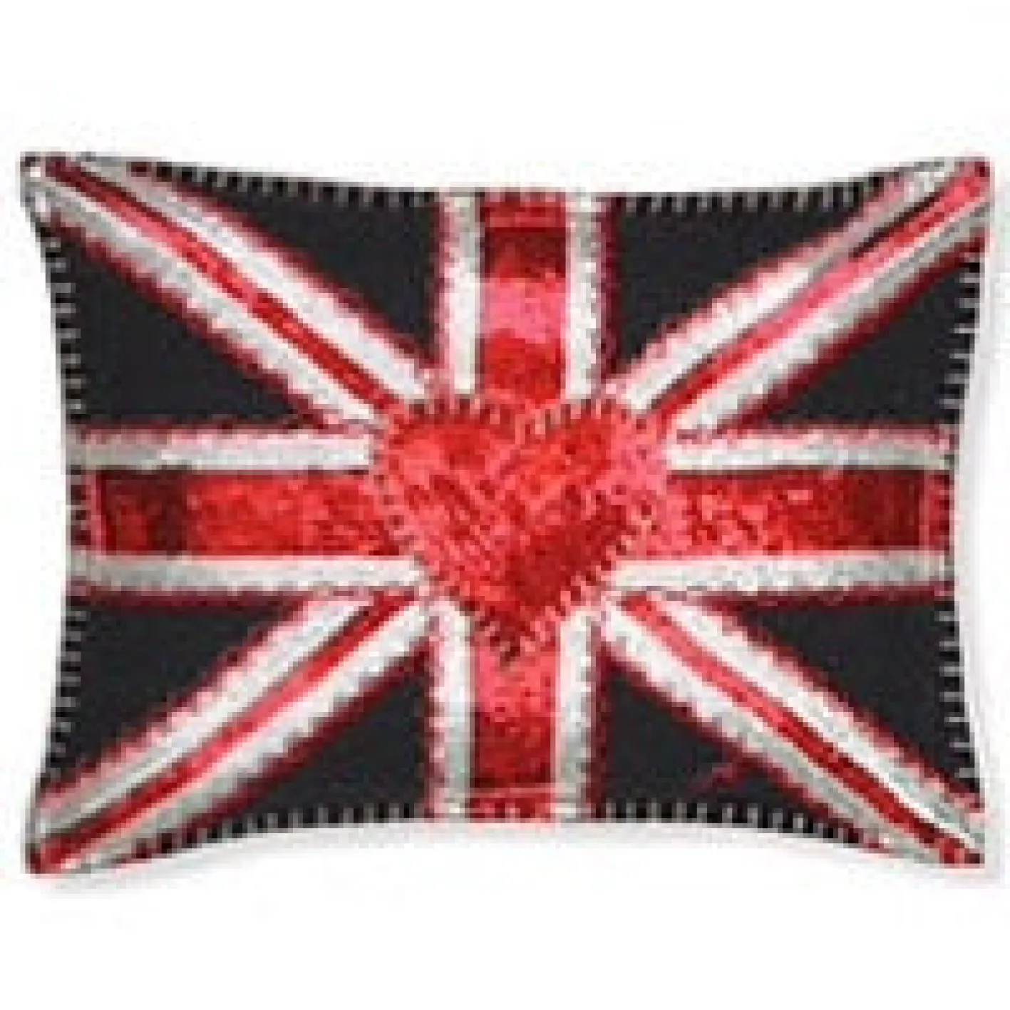 Jan Constantine Glam Rock Sequin Union Jack Pillow