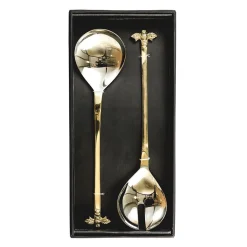 Selbrae Gold Bee Salad Server Set
