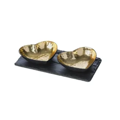 Selbrae Gold Heart Serving Set