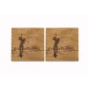 Selbrae Golf Oak Coasters- Set of 2