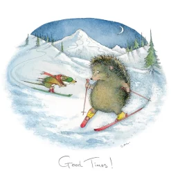 Moongazer Cards Good Times Winter Greeting Card