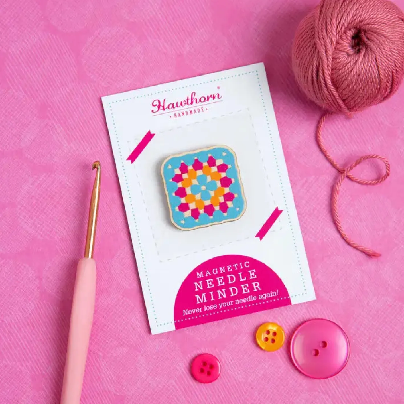 Hawthorn Handmade Granny Square Magnetic Needle Holder