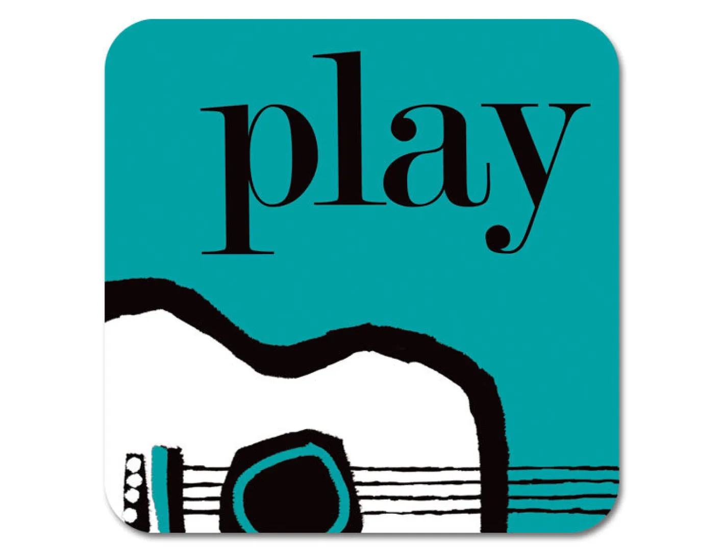 Repeat Repeat Graphic Guitar Coaster