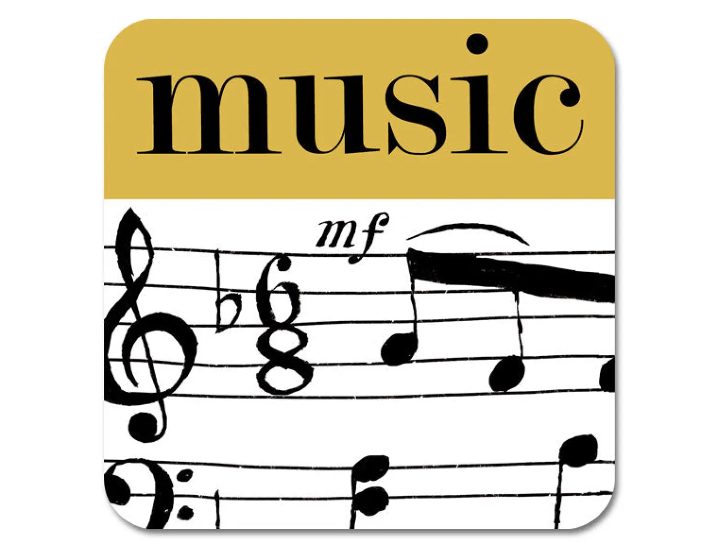 Repeat Repeat Graphic Music Coaster