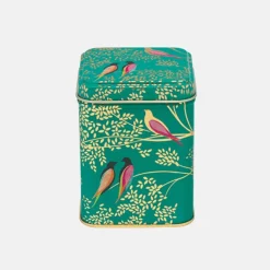 Sara Miller London Green Birds Mini Tea Tin
