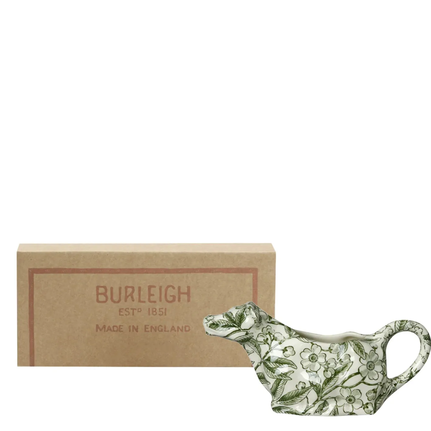 Burleigh Green Prunus Cow Creamer Boxed