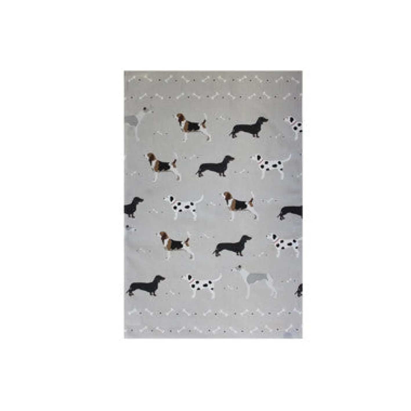 Bailey & Friends Grey Dogs Cotton Tea Towel