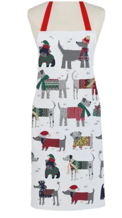 Ulster Weavers Grey Snow Dogs Holiday Cotton Apron