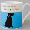 Repeat Repeat Happiness Black Lab Turquoise Mug