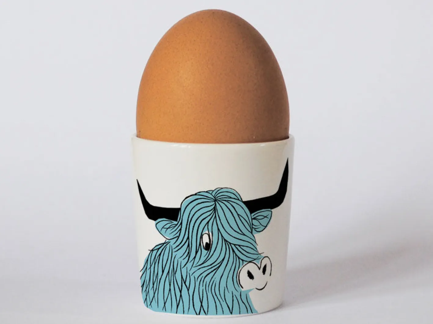 Repeat Repeat Happiness Highland Cow Egg Cup