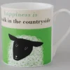 Repeat Repeat Happiness Sheep Green Mug