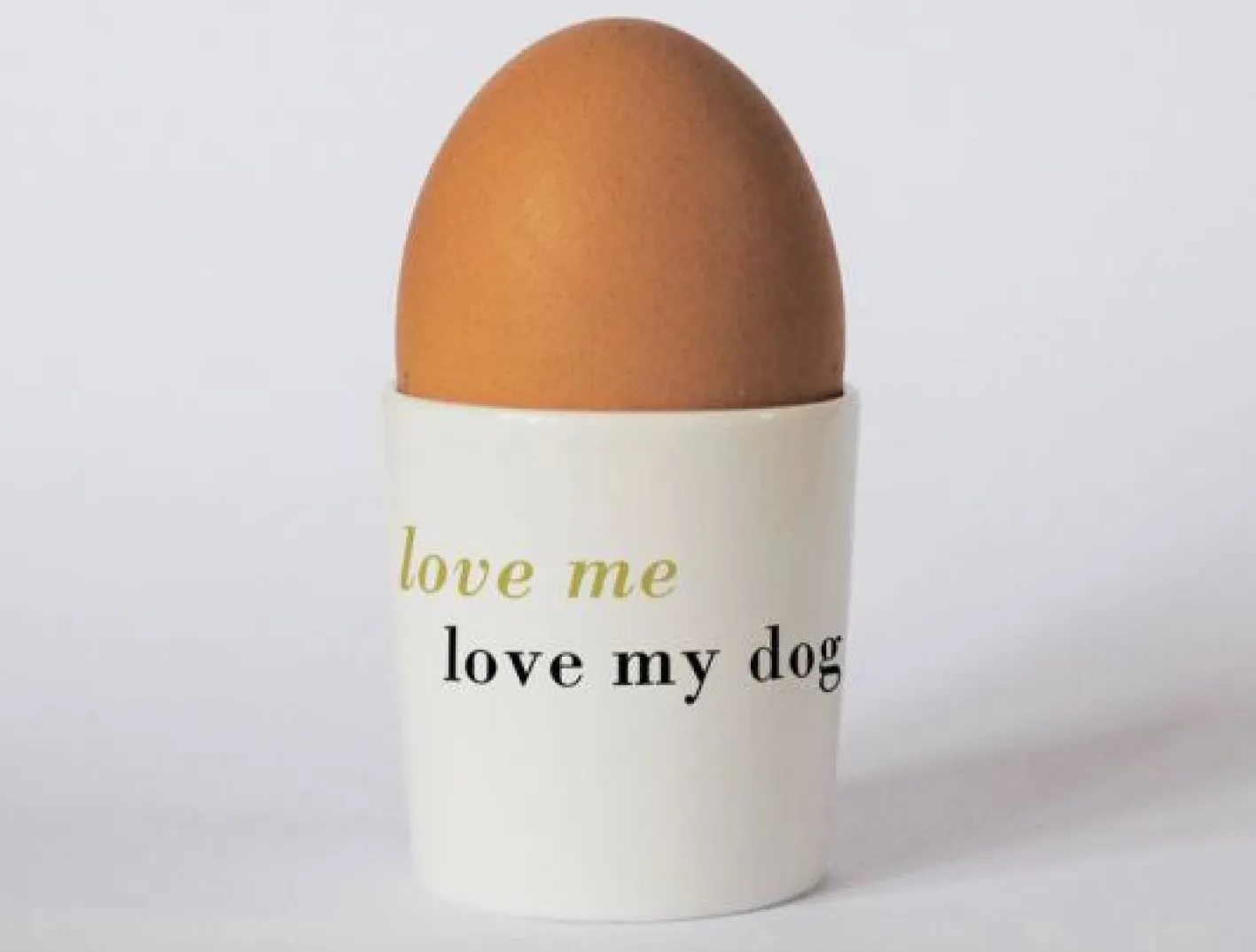 Repeat Repeat Happiness Turquoise Dog Egg Cup