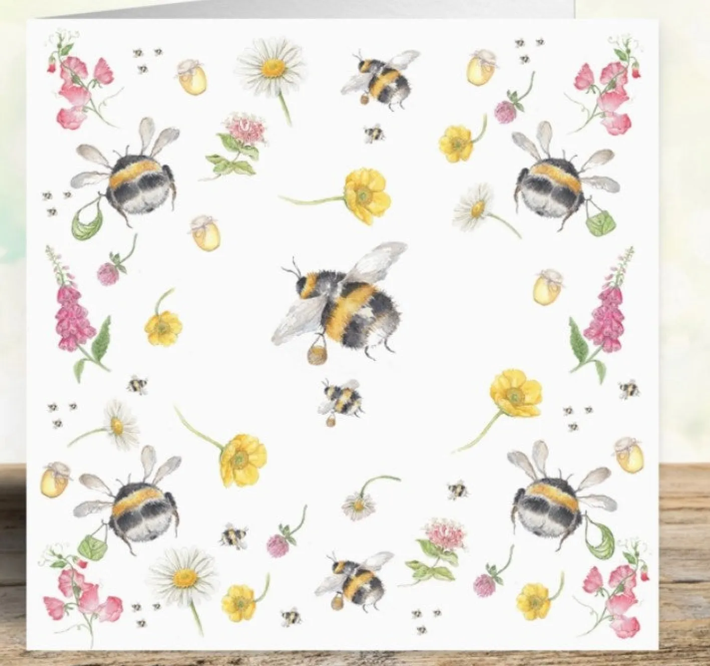 West Country Designs Happy Bees Art Card