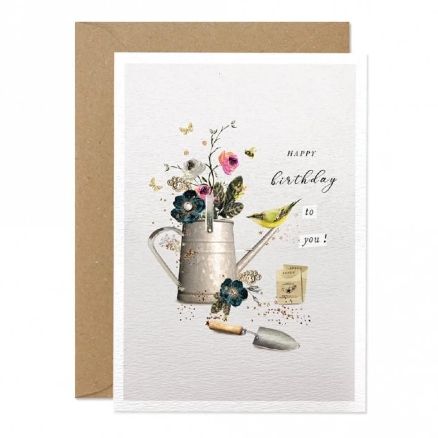 Stephanie Davies Happy Birthday Gardening Tools Greeting Card