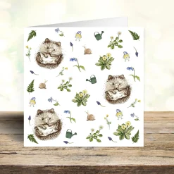 West Country Designs Happy Hedgehogs Art Card