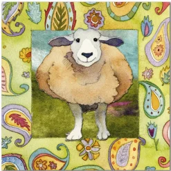 Emma Ball Happy Sheep  Greetings Card
