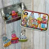 Emma Ball Hats Set of 6 Stitch Markers in a Pocket Tin