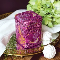 Sara Miller London Haveli Garden Mauve Songbird Mini Tea Tin