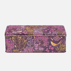 Sara Miller London Haveli Garden Plum Songbird Long Deep Rectangular Tin