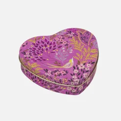 Sara Miller London Haveli Garden Plum Songbird Small Heart Tin