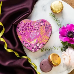 Sara Miller London Haveli Garden Plum Songbird Small Heart Tin
