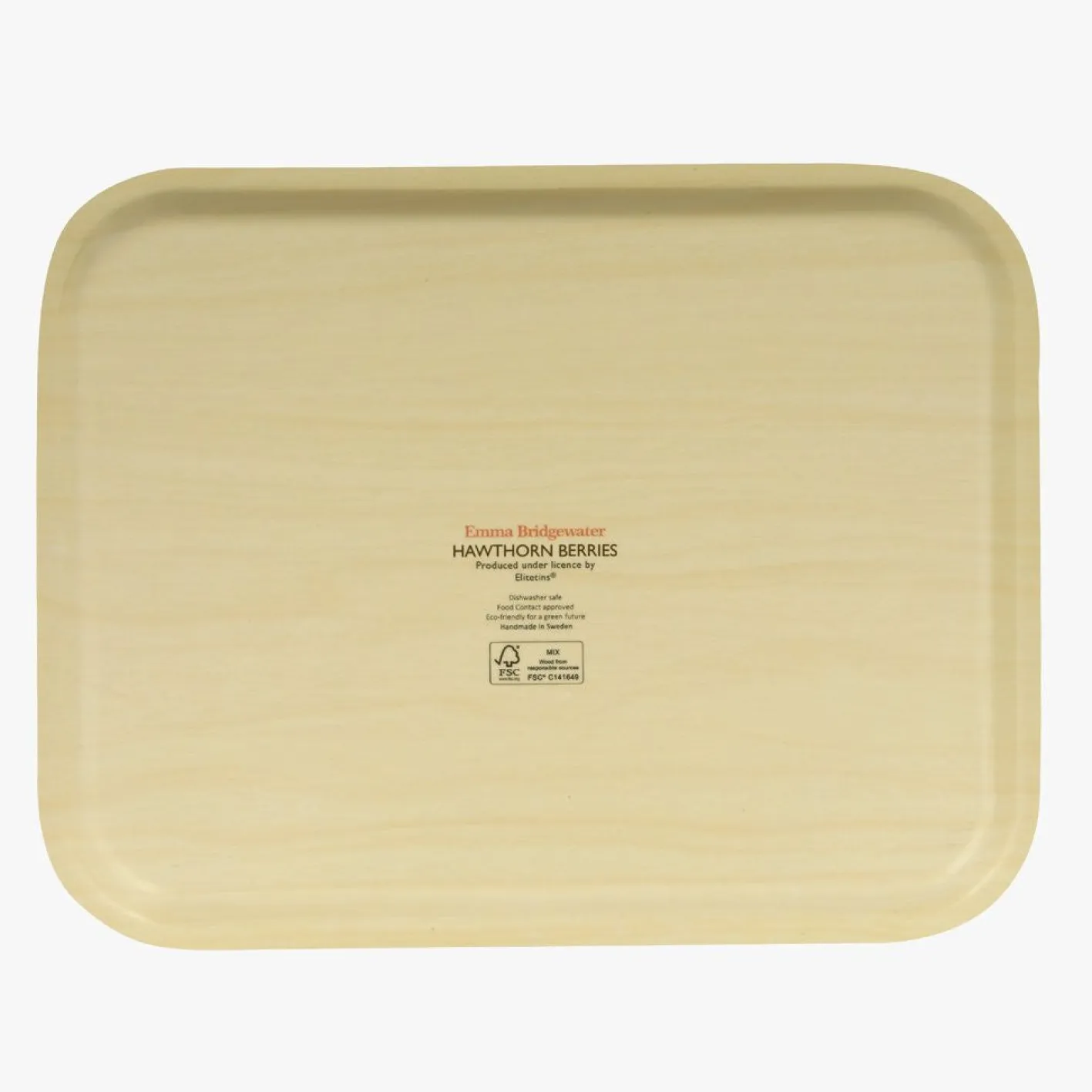 Emma Bridgewater Hawthorn Berries & Robin Rectangular Birch Tray
